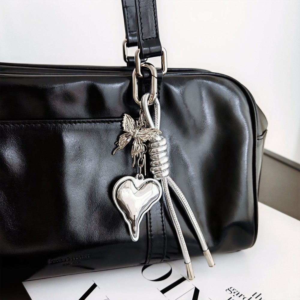 Melted Heart Butterfly Bag Charm