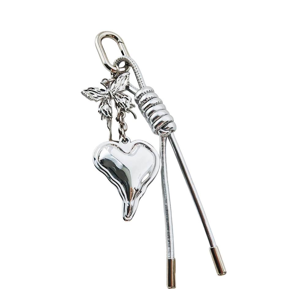 Melted Heart Butterfly Bag Charm