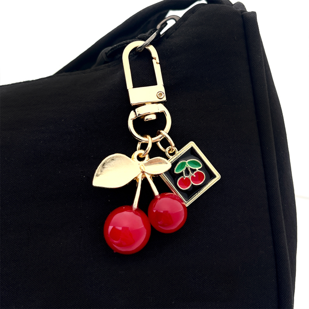 Metal Cherry Bag Charm