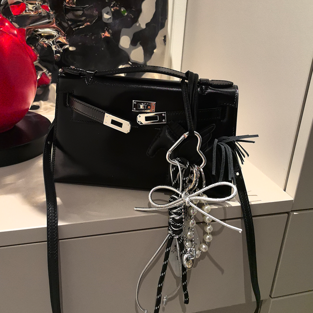 Outdoor Heart Pearl Bag Charm