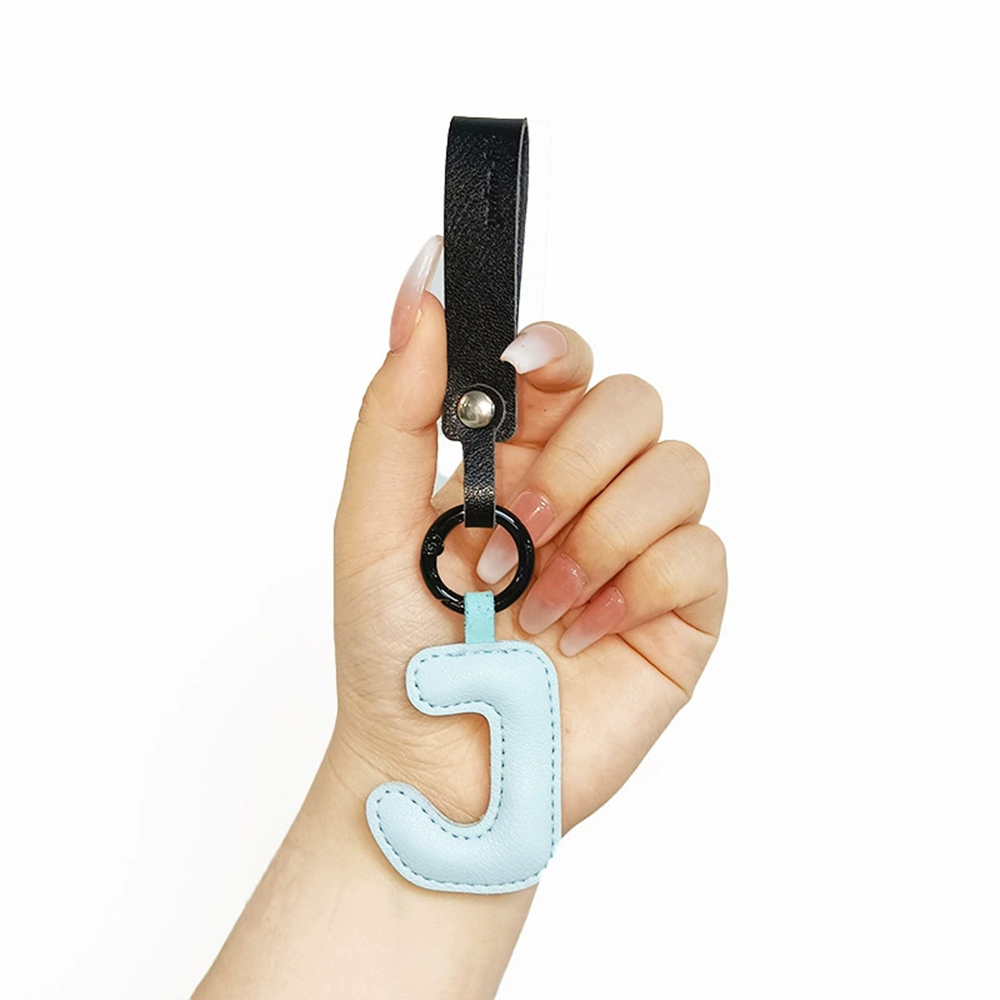 Personalized Leather Letter Bag Charm