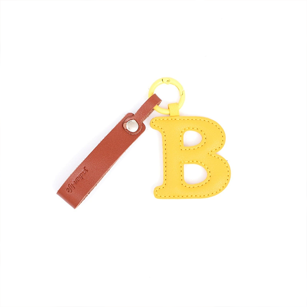 Personalized Leather Letter Bag Charm