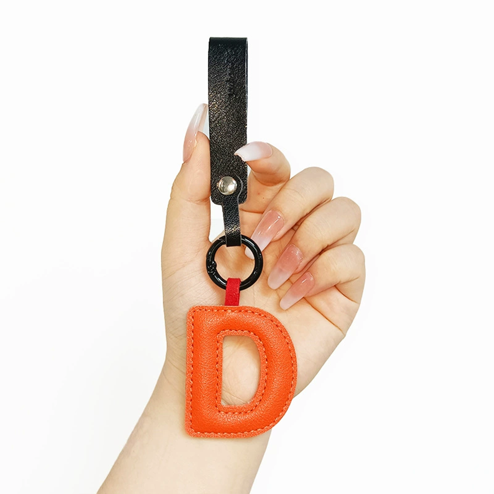 Personalized Leather Letter Bag Charm