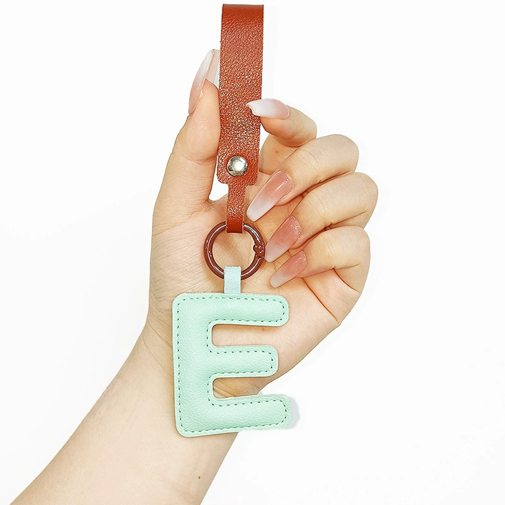 Personalized Leather Letter Bag Charm
