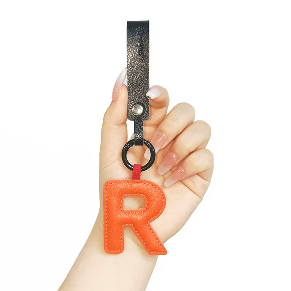 Personalized Leather Letter Bag Charm