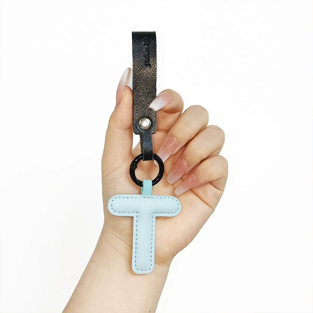 Personalized Leather Letter Bag Charm