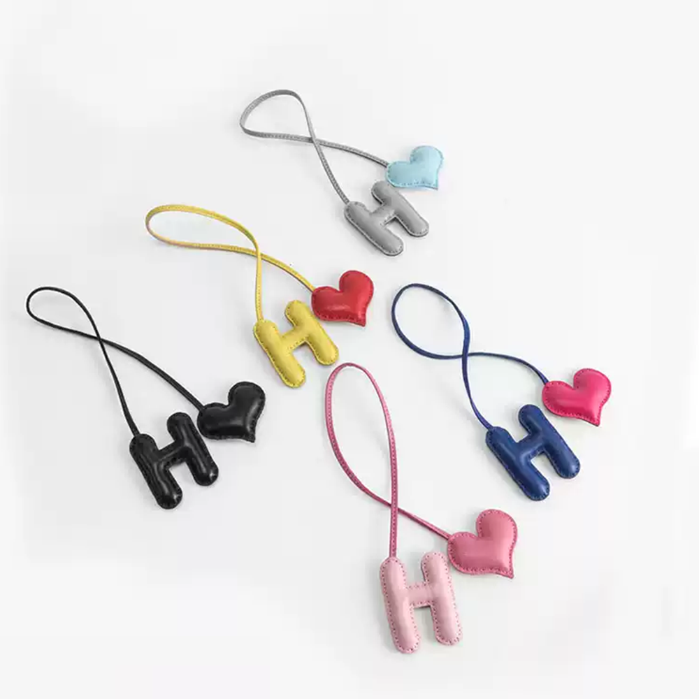 Personalized Pink Letter Bag Charm