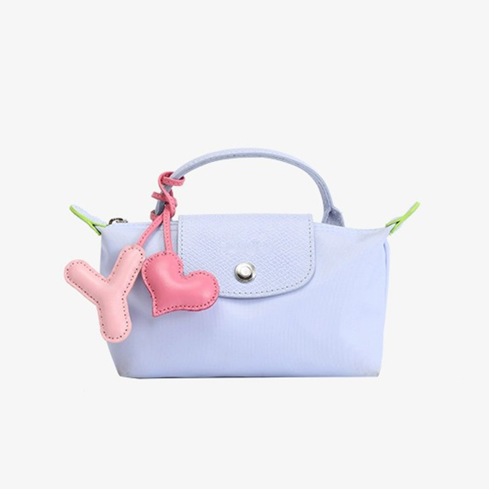 Personalized Pink Letter Bag Charm