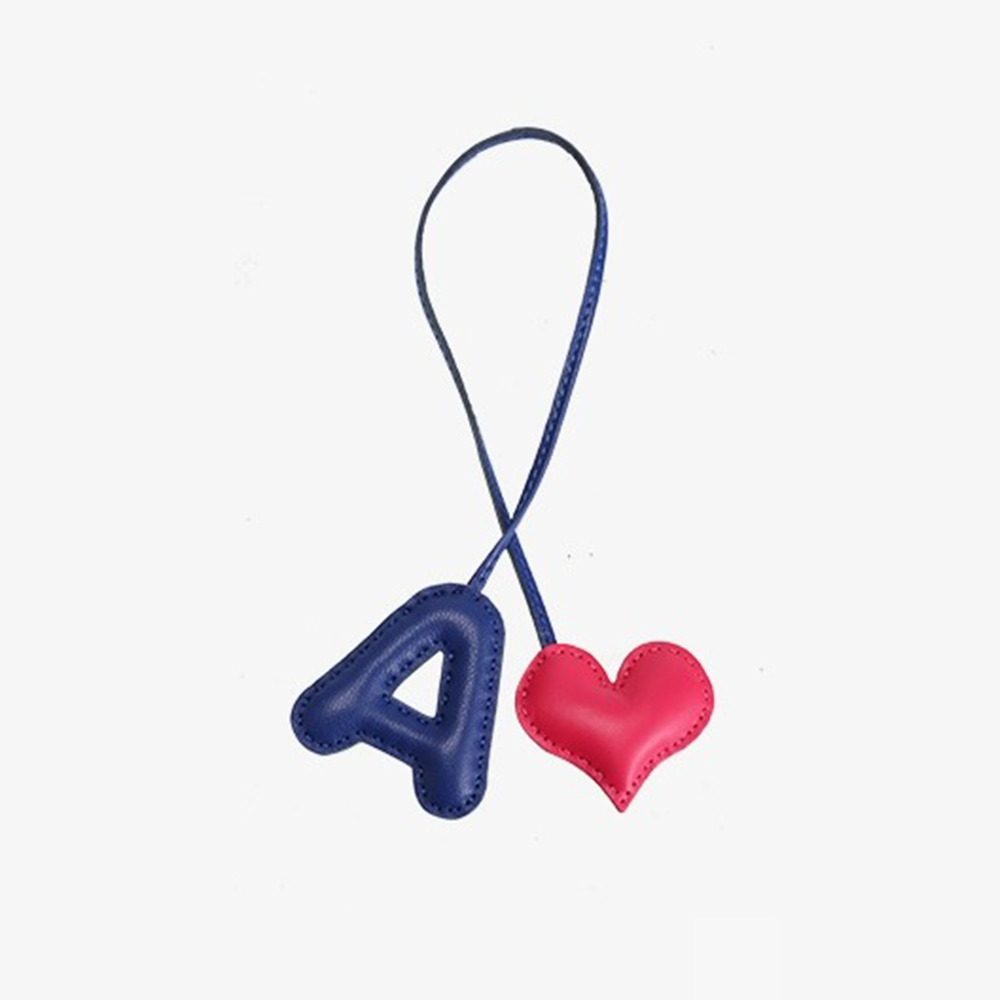 Personalized Pink Letter Bag Charm