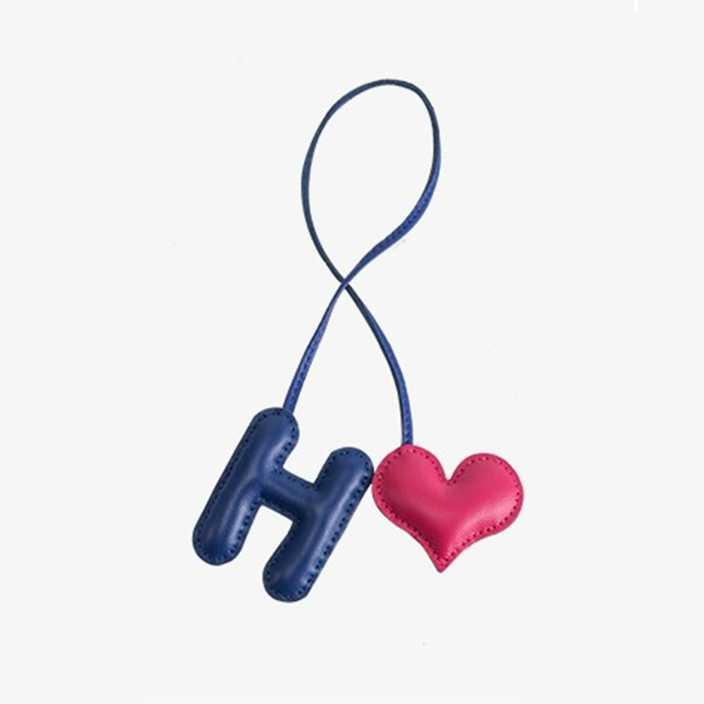 Personalized Pink Letter Bag Charm
