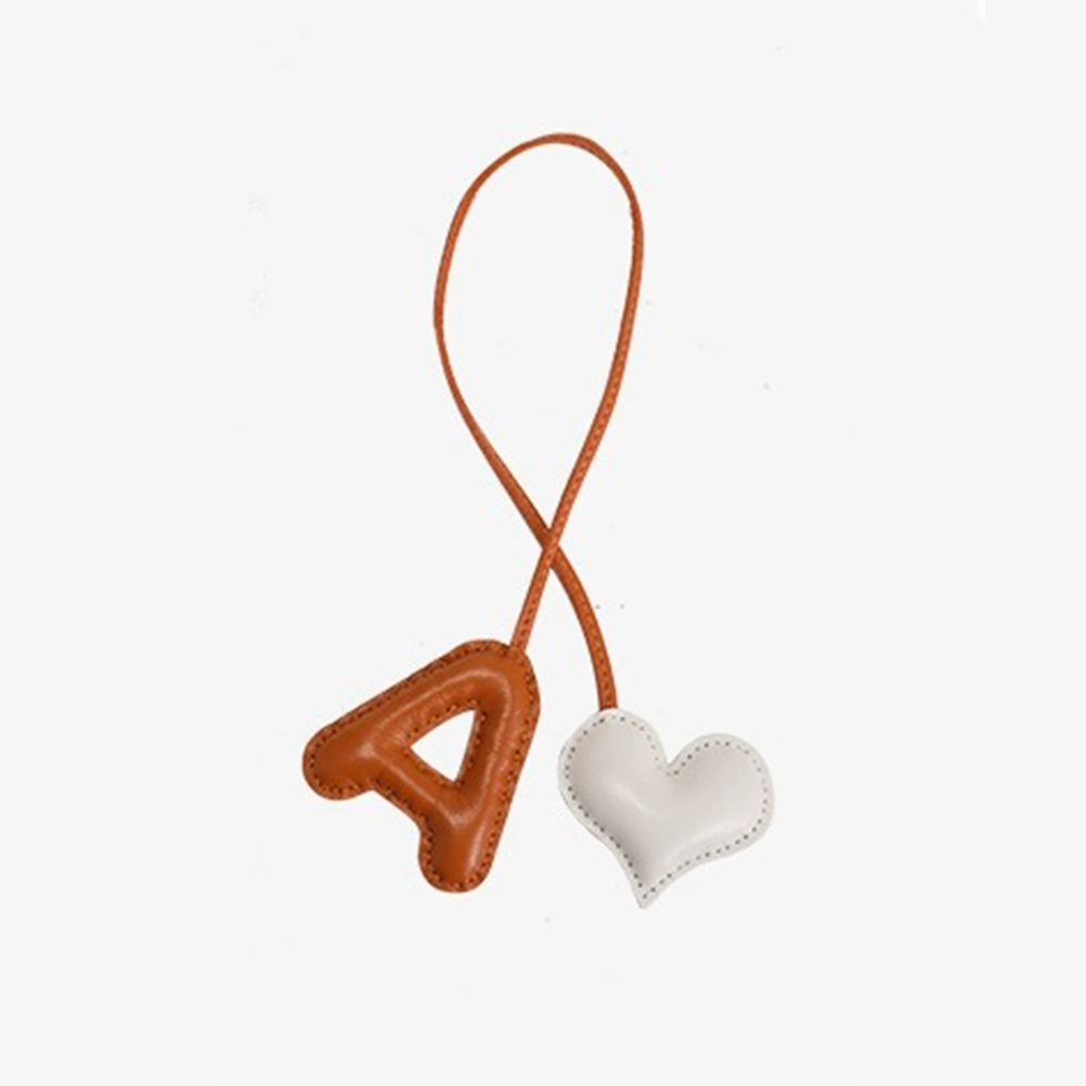 Personalized Pink Letter Bag Charm