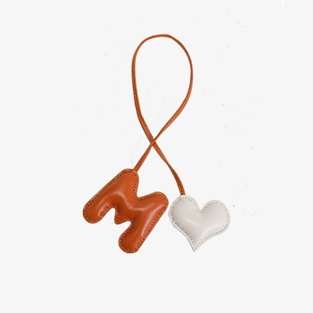 Personalized Pink Letter Bag Charm