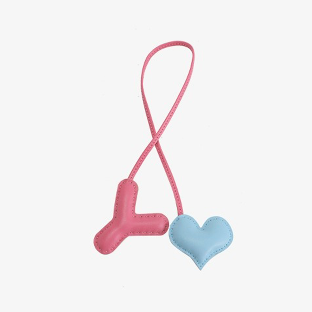 Personalized Pink Letter Bag Charm