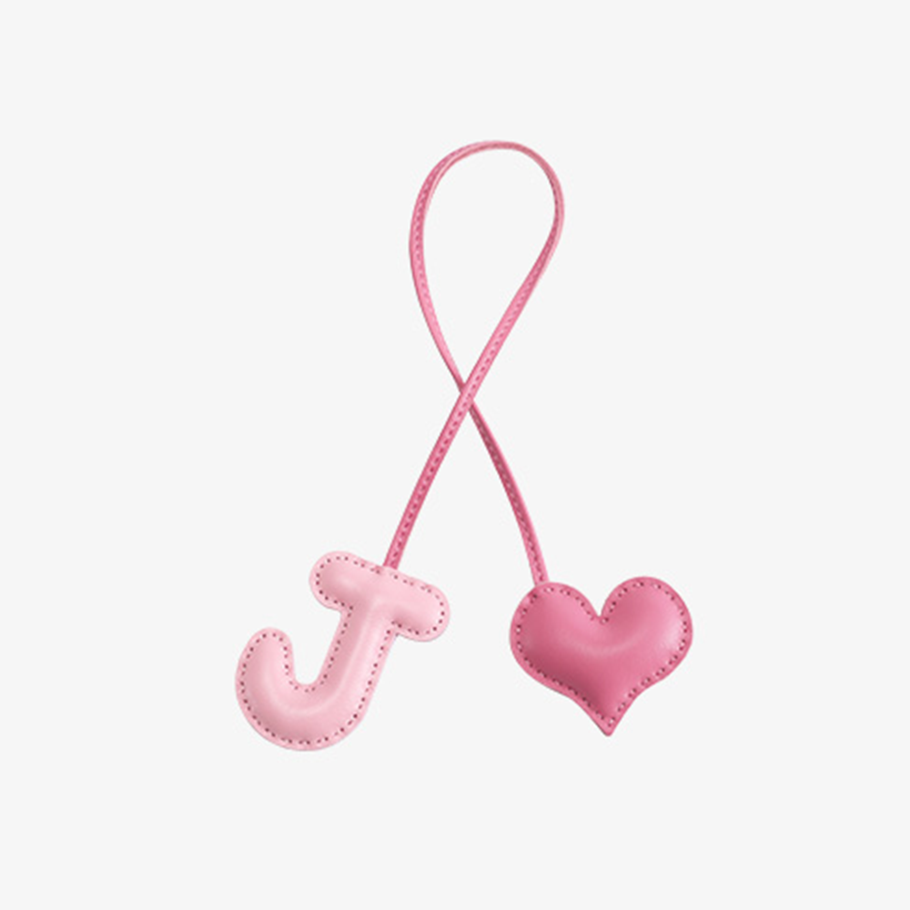 Personalized Pink Letter Bag Charm
