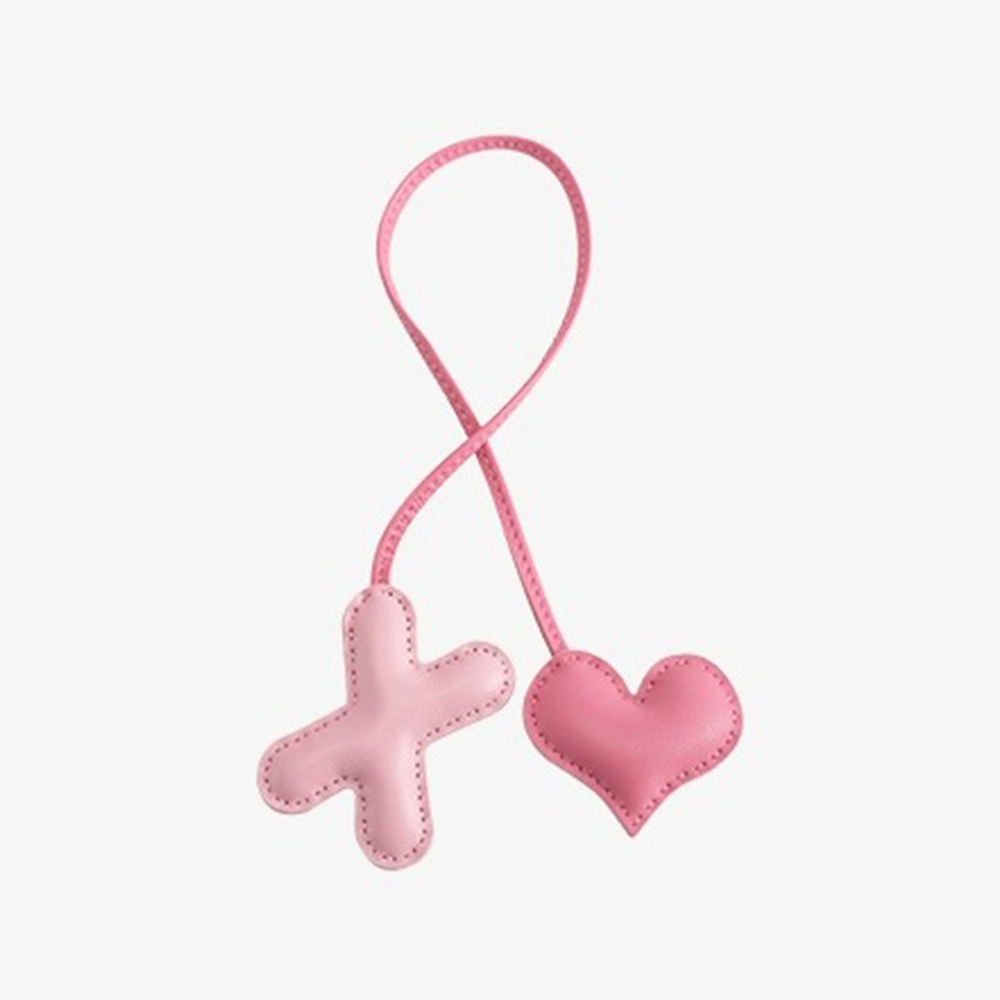 Personalized Pink Letter Bag Charm