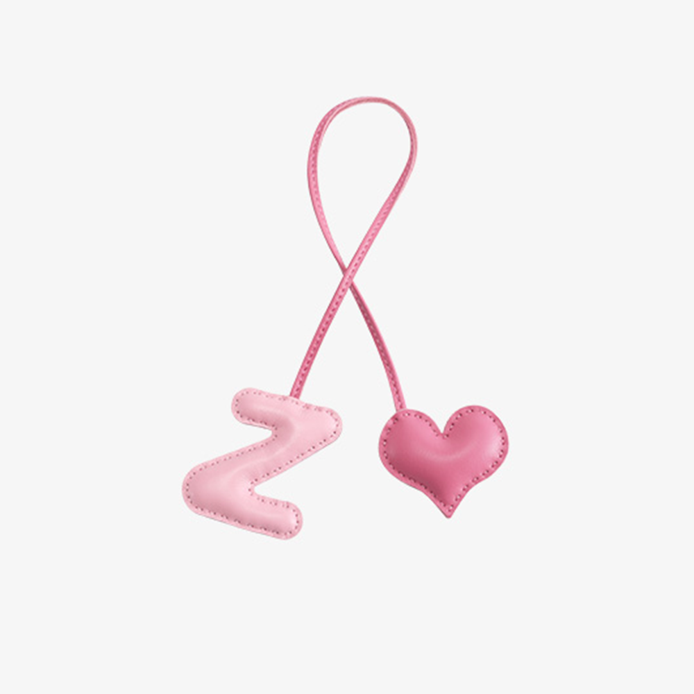 Personalized Pink Letter Bag Charm