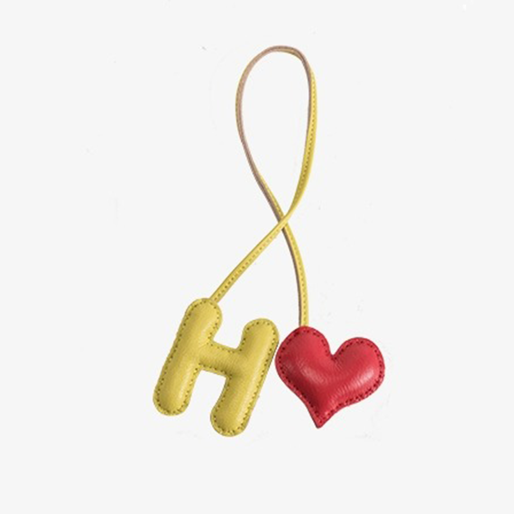 Personalized Pink Letter Bag Charm