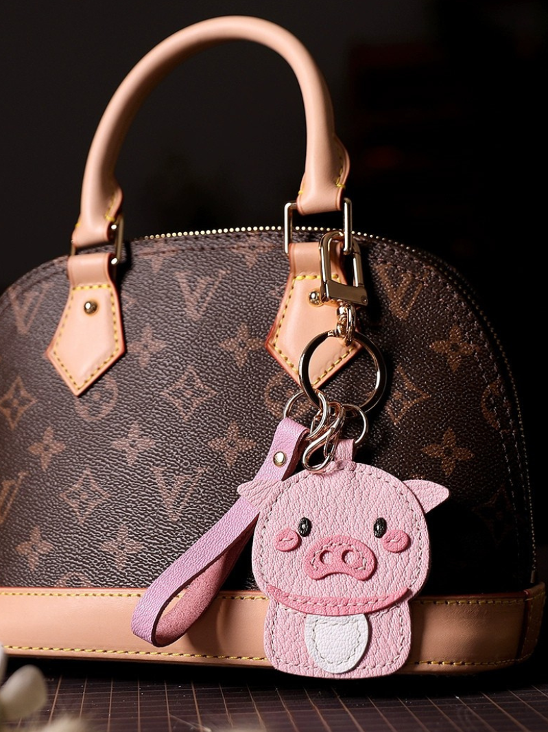 Handmade Pig Bag Charm