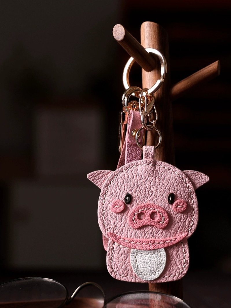 Handmade Pig Bag Charm