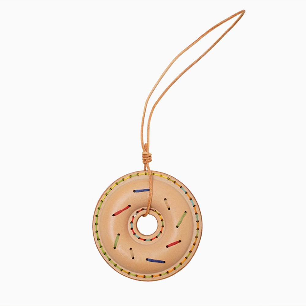 Donut Leather Bag Charm