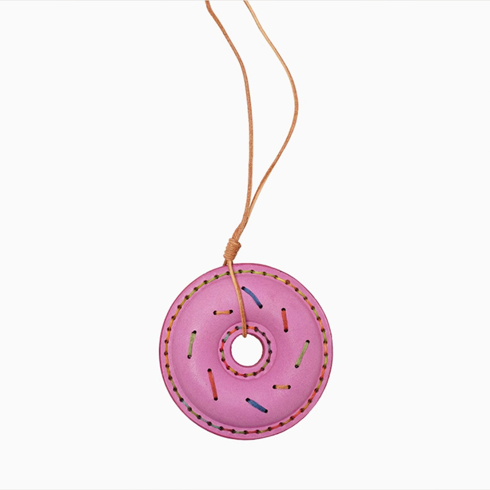 Donut Leather Bag Charm
