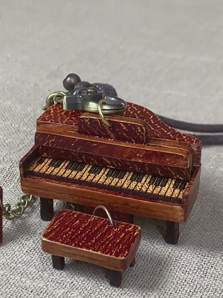 Handmade Grand Piano Bag Charm