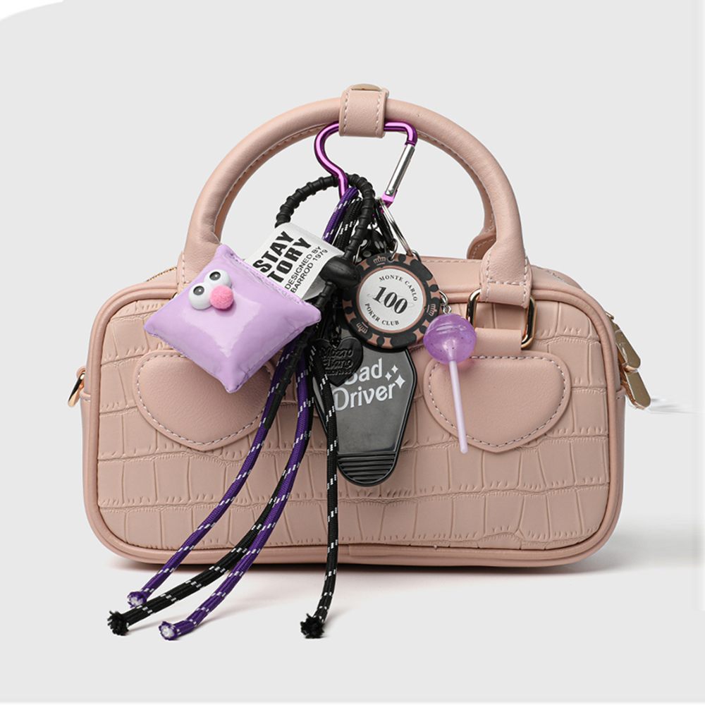 Purple Heart Lace Bag Charm