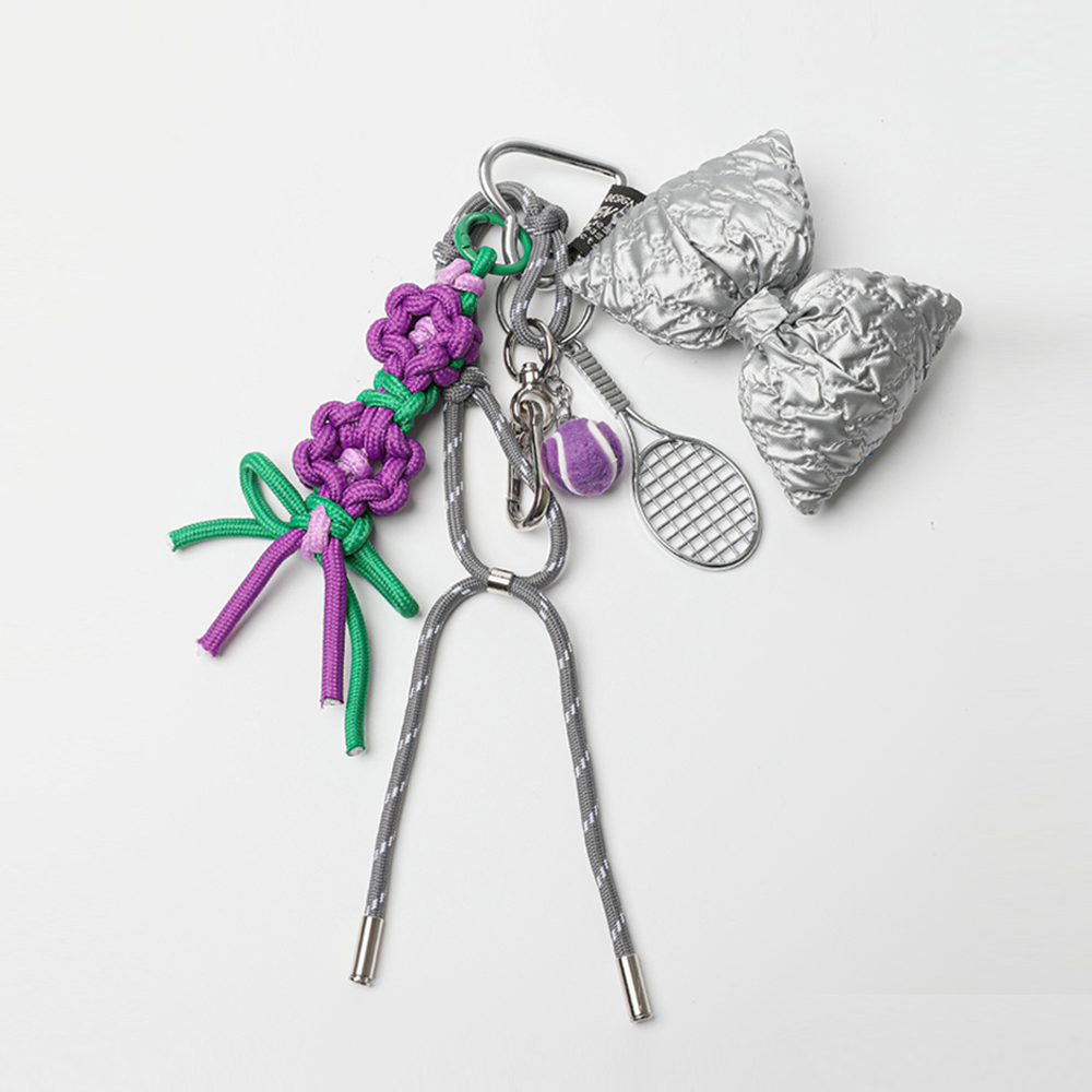 Purple Heart Lace Bag Charm