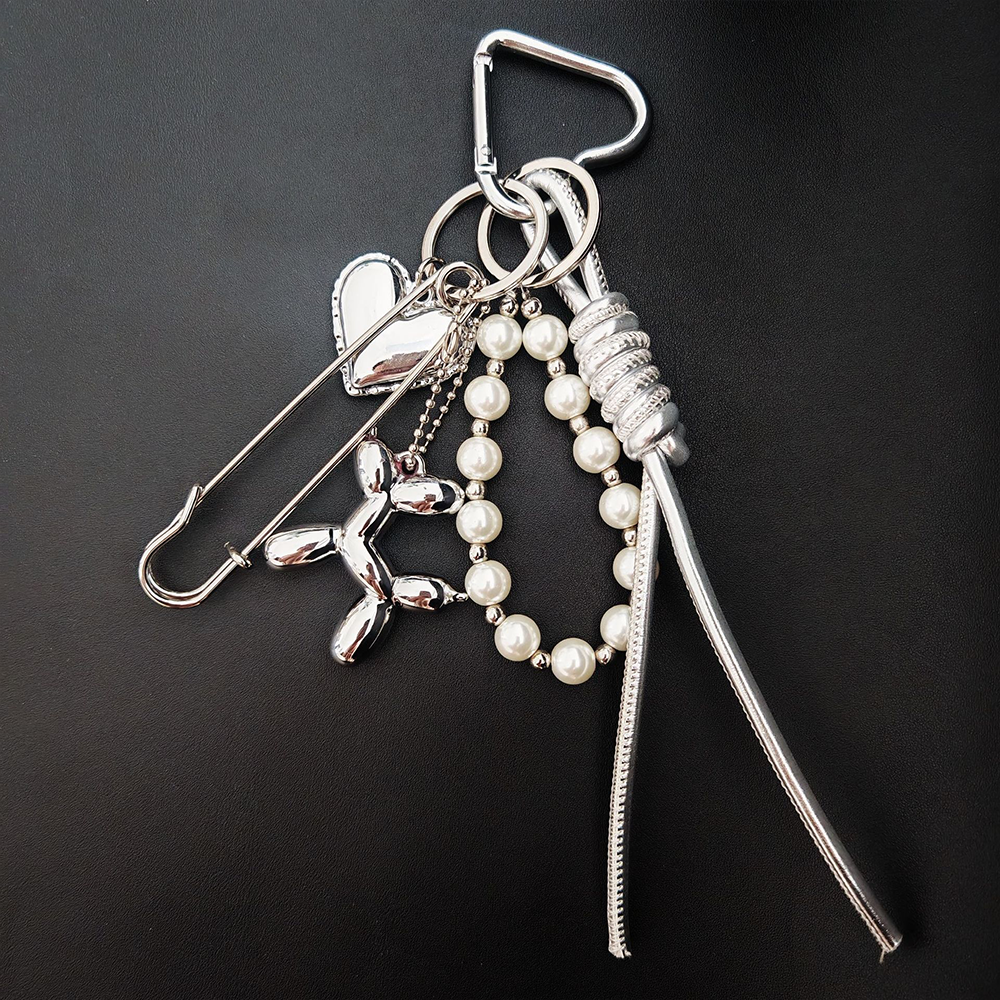 Red Heart Cross Bag Charm