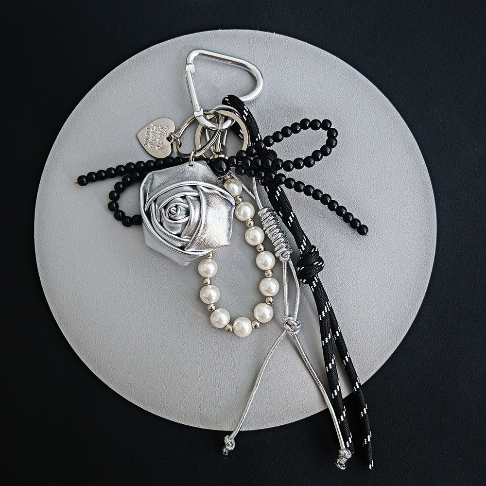 Red Heart Cross Bag Charm