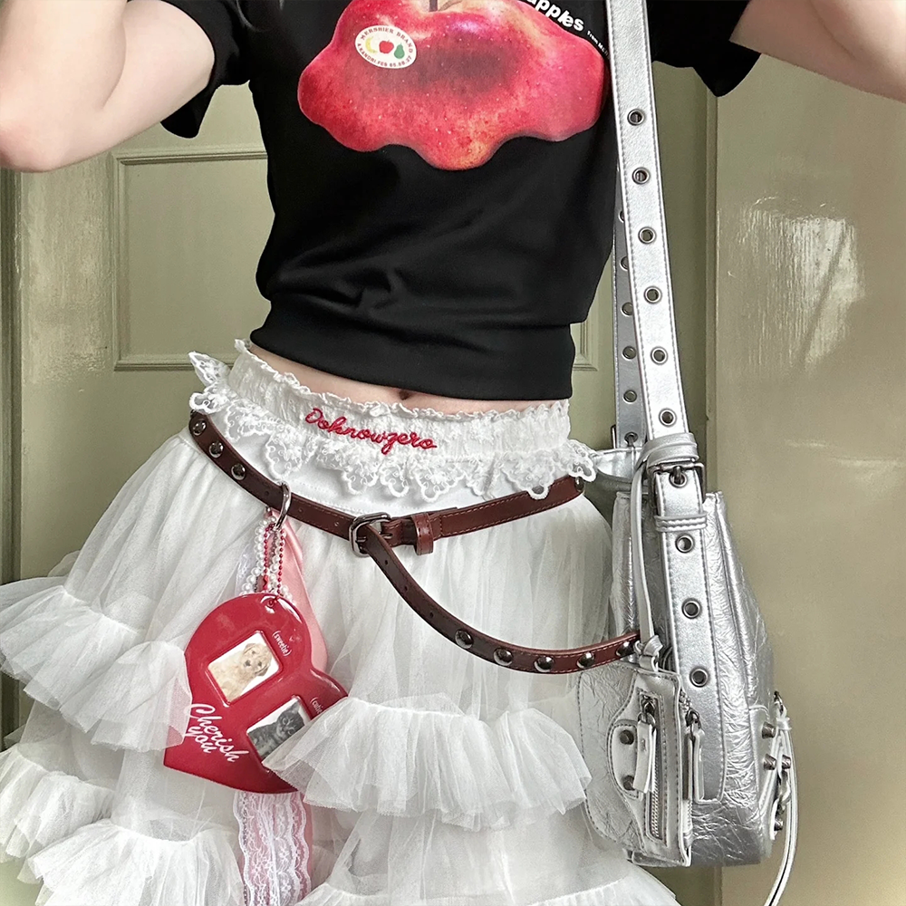 Red Heart Ribbon Bag Charm