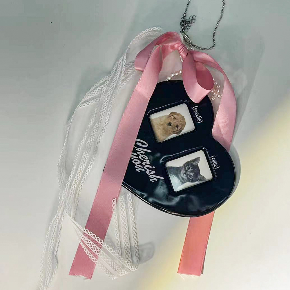 Red Heart Ribbon Bag Charm