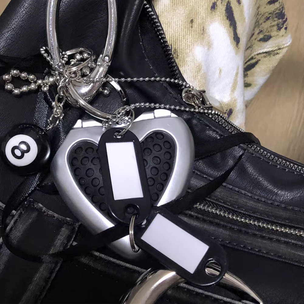 Silver Heart Bottle Bag Charm