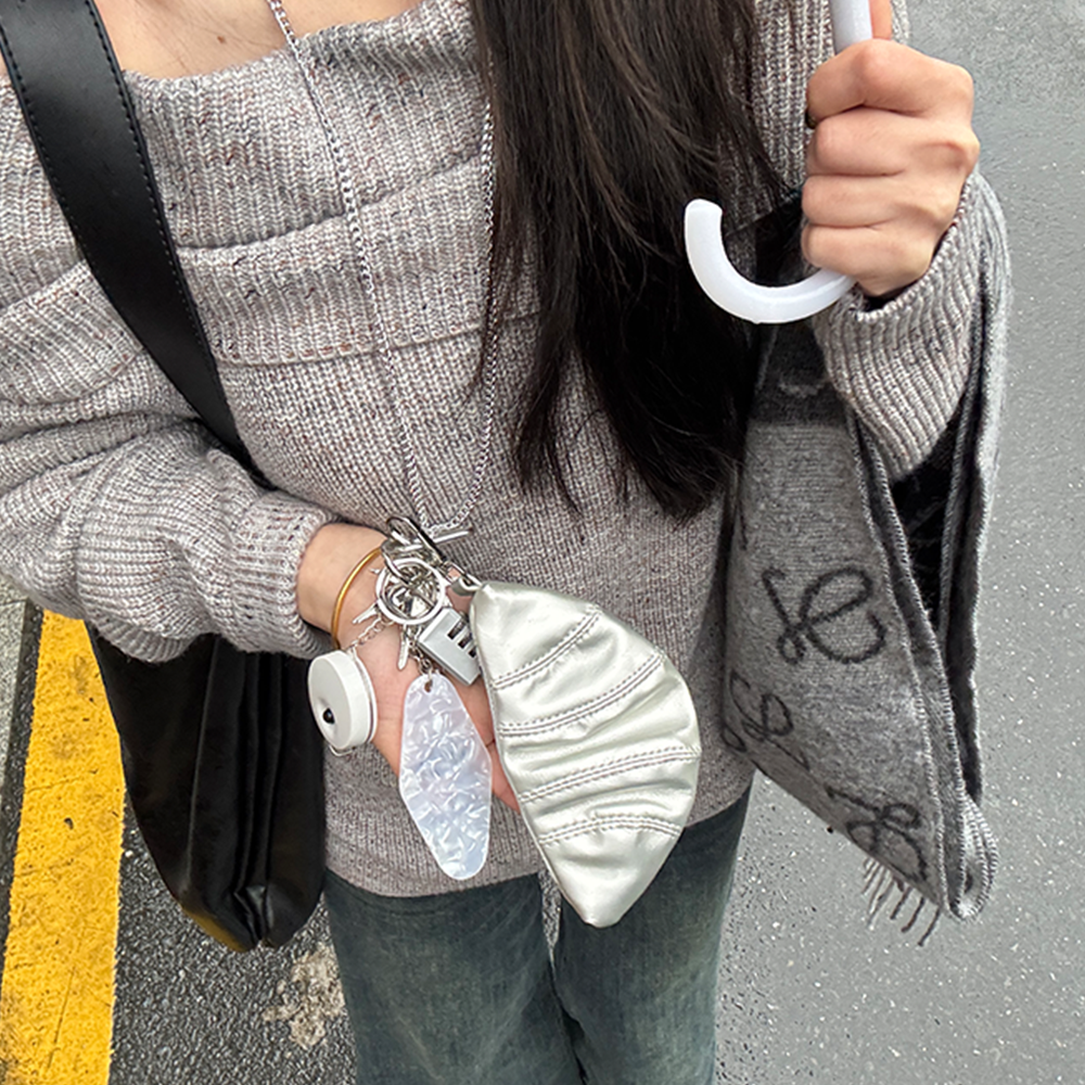 Silver Horn Bag Charm