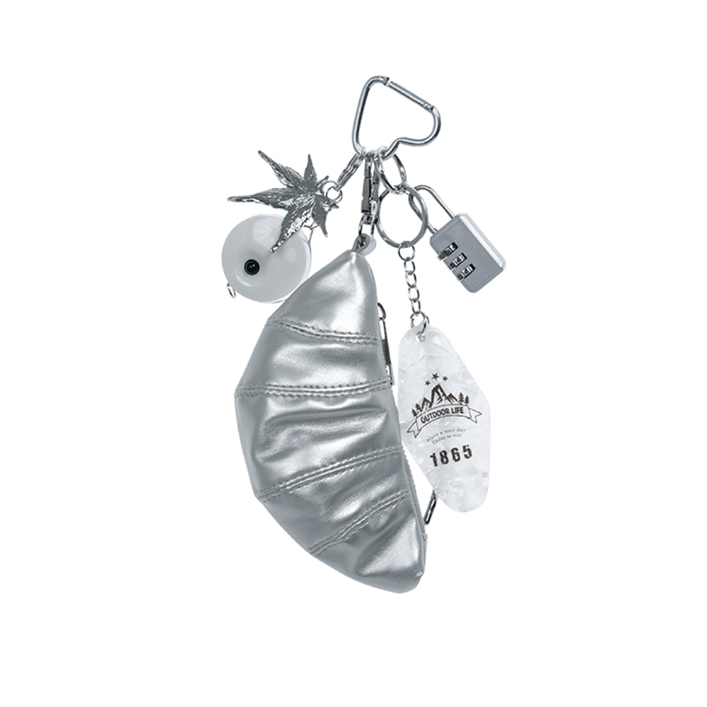 Silver Horn Bag Charm