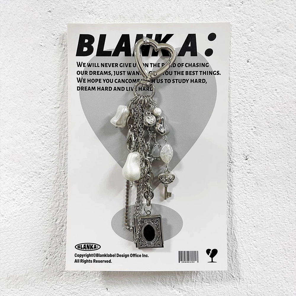 Sliver Pearl Book Bag Charm