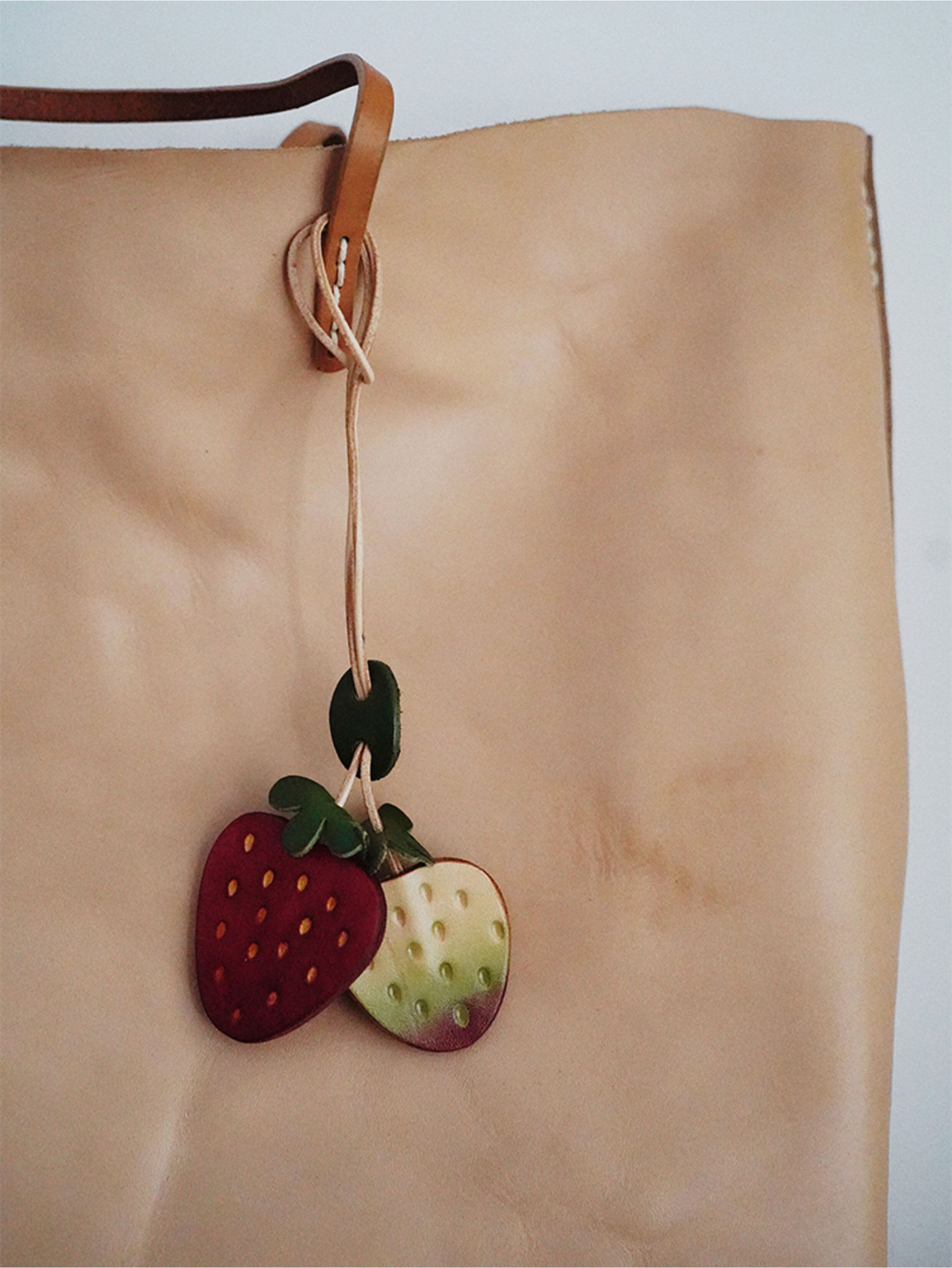 Handmade Strawberry Bag Charm
