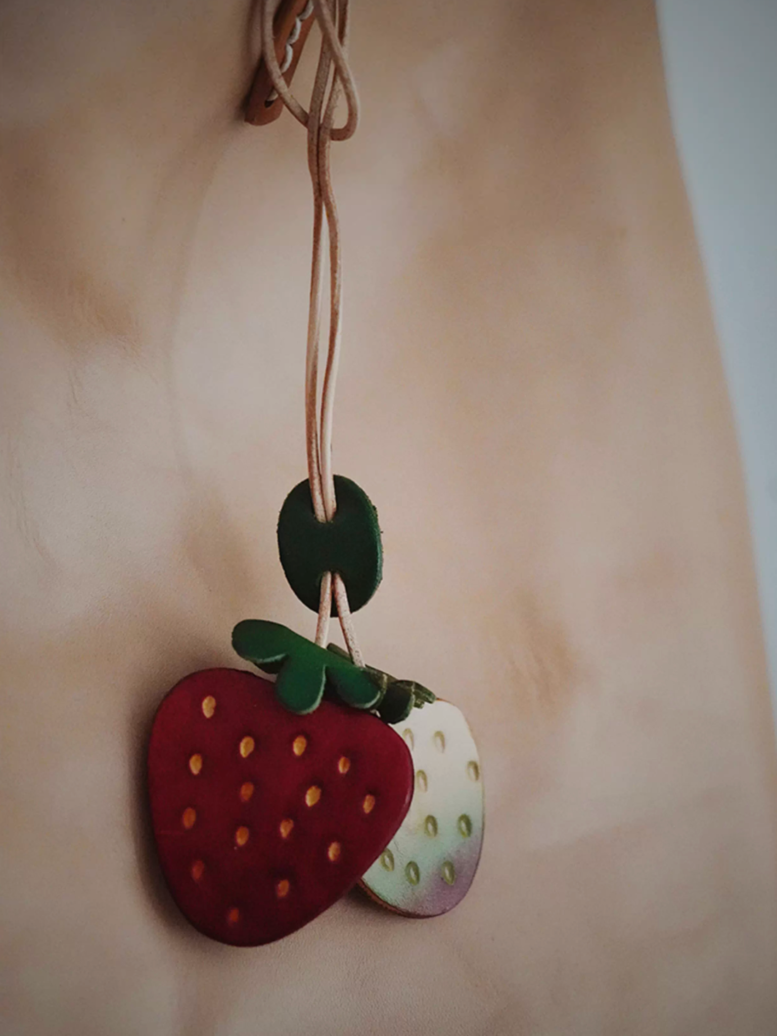 Handmade Strawberry Bag Charm