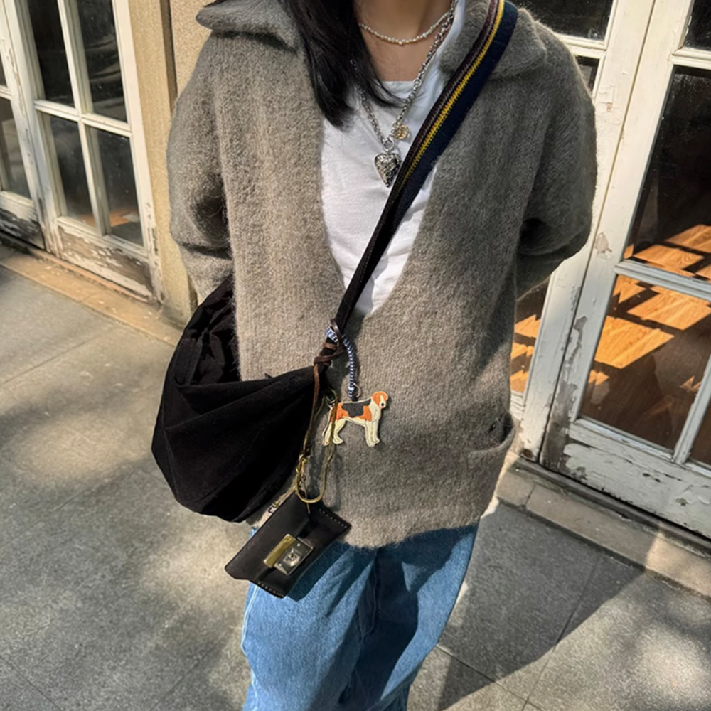 Warm Family Leather Bag Charm