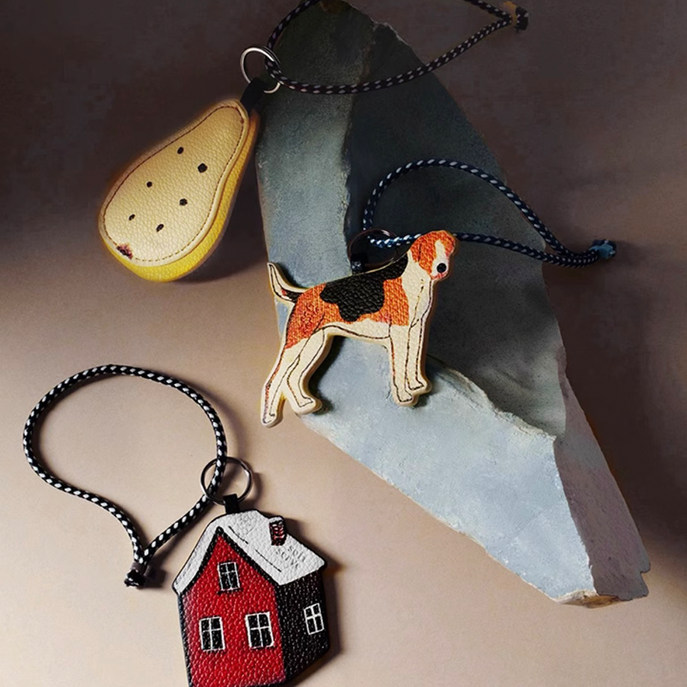 Warm Family Leather Bag Charm